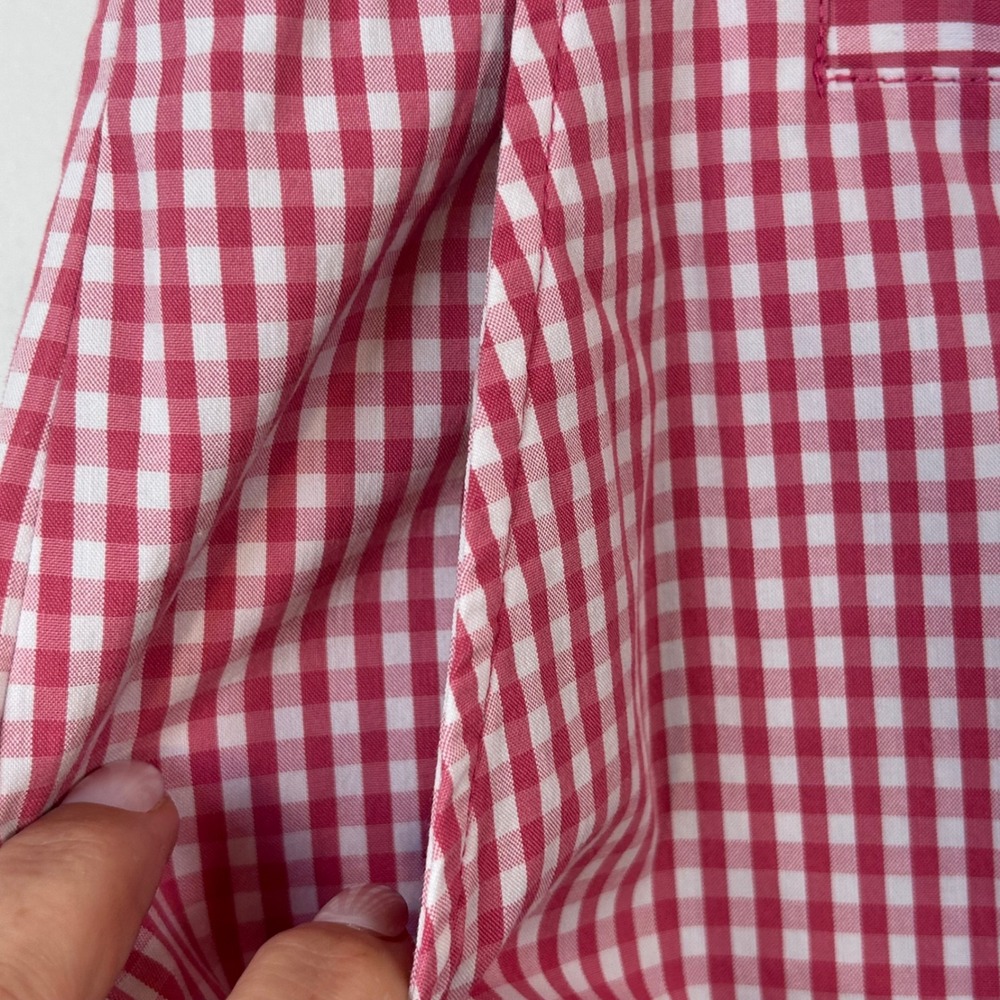 Jones New York Signature Red Gingham Check Stretch Shorts Size 16 Summer Preppy - Picture 8 of 9